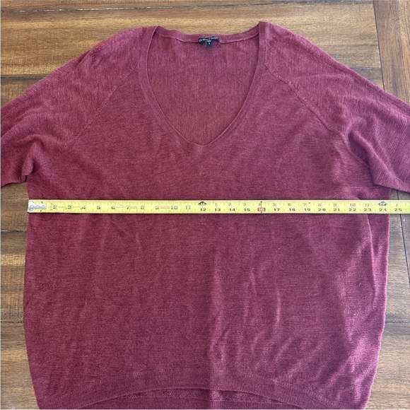 Eileen Fisher Merino Wool Short Sleeved Sweater Rust Color Size Small - Picture 5 of 14